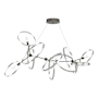 Hubbardton Forge Celesse 6 Light 60" Wide Suspension Linear Pendant Dark Smoke / Vintage Platinum
