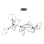 Hubbardton Forge Celesse 6 Light 60" Wide Suspension Linear Pendant Natural Iron / Vintage Platinum
