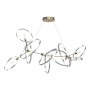 Hubbardton Forge Celesse 6 Light 60" Wide Suspension Linear Pendant Soft Gold / Vintage Platinum