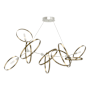 Hubbardton Forge Celesse 6 Light 60" Wide Suspension Linear Pendant Sterling / Soft Gold