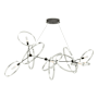 Hubbardton Forge Celesse 6 Light 60" Wide Suspension Linear Pendant Natural Iron / Sterling