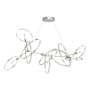 Hubbardton Forge Celesse 6 Light 60" Wide Suspension Linear Pendant Vintage Platinum / Sterling