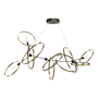 Hubbardton Forge Celesse 6 Light 60" Wide Suspension Linear Pendant Oil Rubbed Bronze / Soft Gold