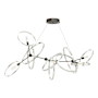 Hubbardton Forge Celesse 6 Light 60" Wide Suspension Linear Pendant Oil Rubbed Bronze / Sterling