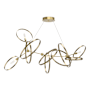 Hubbardton Forge Celesse 6 Light 60" Wide Suspension Linear Pendant Modern Brass / Soft Gold
