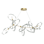 Hubbardton Forge Celesse 6 Light 60" Wide Suspension Linear Pendant Modern Brass / Vintage Platinum