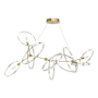 Hubbardton Forge Celesse 6 Light 60" Wide Suspension Linear Pendant Modern Brass / Sterling