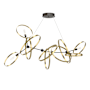Hubbardton Forge Celesse 6 Light 60" Wide Suspension Linear Pendant Oil Rubbed Bronze / Modern Brass