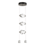 Hubbardton Forge Gatsby 10" Wide Crystal Multi Light Pendant Bronze