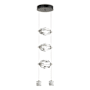 Hubbardton Forge Gatsby 10" Wide Crystal Multi Light Pendant Dark Smoke