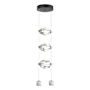 Hubbardton Forge Gatsby 10" Wide Crystal Multi Light Pendant Black