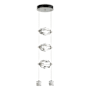 Hubbardton Forge Gatsby 10" Wide Crystal Multi Light Pendant Vintage Platinum