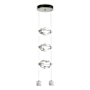 Hubbardton Forge Gatsby 10" Wide Crystal Multi Light Pendant Sterling