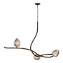 Hubbardton Forge Floret 3 Light 45" Wide Linear Pendant Bronze