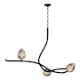 Hubbardton Forge Floret 3 Light 45" Wide Linear Pendant Black