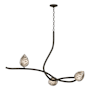 Hubbardton Forge Floret 3 Light 45" Wide Linear Pendant Natural Iron