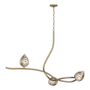 Hubbardton Forge Floret 3 Light 45" Wide Linear Pendant Soft Gold