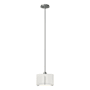 Hubbardton Forge Exos 12" Wide Pendant with Customizable Fabric Shade Vintage Platinum / Natural Anna
