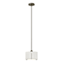 Hubbardton Forge Exos 12" Wide Pendant with Customizable Fabric Shade Soft Gold / Natural Anna