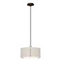 Hubbardton Forge Exos 3 Light 16" Wide Pendant with Customizable Fabric Shade Bronze / Flax