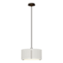 Hubbardton Forge Exos 3 Light 16" Wide Pendant with Customizable Fabric Shade Bronze / Natural Anna
