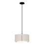 Hubbardton Forge Exos 3 Light 16" Wide Pendant with Customizable Fabric Shade Black / Flax
