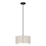 Hubbardton Forge Exos 3 Light 16" Wide Pendant with Customizable Fabric Shade Natural Iron / Flax
