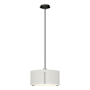 Hubbardton Forge Exos 3 Light 16" Wide Pendant with Customizable Fabric Shade Natural Iron / Natural Anna