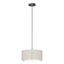 Hubbardton Forge Exos 3 Light 16" Wide Pendant with Customizable Fabric Shade Vintage Platinum / Flax