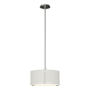 Hubbardton Forge Exos 3 Light 16" Wide Pendant with Customizable Fabric Shade Vintage Platinum / Natural Anna