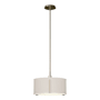 Hubbardton Forge Exos 3 Light 16" Wide Pendant with Customizable Fabric Shade Soft Gold / Flax