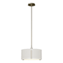 Hubbardton Forge Exos 3 Light 16" Wide Pendant with Customizable Fabric Shade Soft Gold / Natural Anna