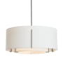 Hubbardton Forge Exos 3 Light 23" Wide Pendant Natural Iron / Natural Anna