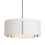 Hubbardton Forge Exos 3 Light 28" Wide Pendant Bronze / Natural Anna
