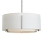 Hubbardton Forge Exos 3 Light 28" Wide Pendant Natural Iron / Natural Anna