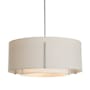 Hubbardton Forge Exos 3 Light 28" Wide Pendant Sterling / Flax