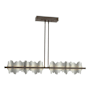 Hubbardton Forge Hildene 52" Wide Linear Pendant Bronze / Vintage Platinum