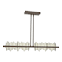 Hubbardton Forge Hildene 52" Wide Linear Pendant Bronze / Sterling