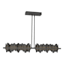 Hubbardton Forge Hildene 52" Wide Linear Pendant Black / Black