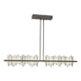 Hubbardton Forge Hildene 52" Wide Linear Pendant Oil Rubbed Bronze / Sterling