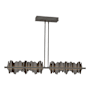Hubbardton Forge Hildene 52" Wide Linear Pendant Natural Iron / Oil Rubbed Bronze