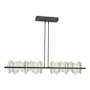 Hubbardton Forge Hildene 52" Wide Linear Pendant Natural Iron / Sterling