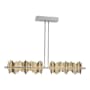 Hubbardton Forge Hildene 52" Wide Linear Pendant Vintage Platinum / Soft Gold