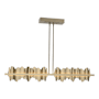 Hubbardton Forge Hildene 52" Wide Linear Pendant Soft Gold / Soft Gold
