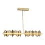 Hubbardton Forge Hildene 52" Wide Linear Pendant Modern Brass / Soft Gold