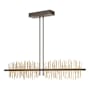 Hubbardton Forge Gossamer 52" Wide LED Linear Chandelier Bronze / Modern Brass