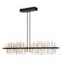 Hubbardton Forge Gossamer 52" Wide LED Linear Chandelier Black / Soft Gold