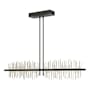 Hubbardton Forge Gossamer 52" Wide LED Linear Chandelier Black / Sterling