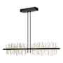 Hubbardton Forge Gossamer 52" Wide LED Linear Chandelier Oil Rubbed Bronze / Sterling