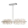 Hubbardton Forge Gossamer 52" Wide LED Linear Chandelier Vintage Platinum / Soft Gold